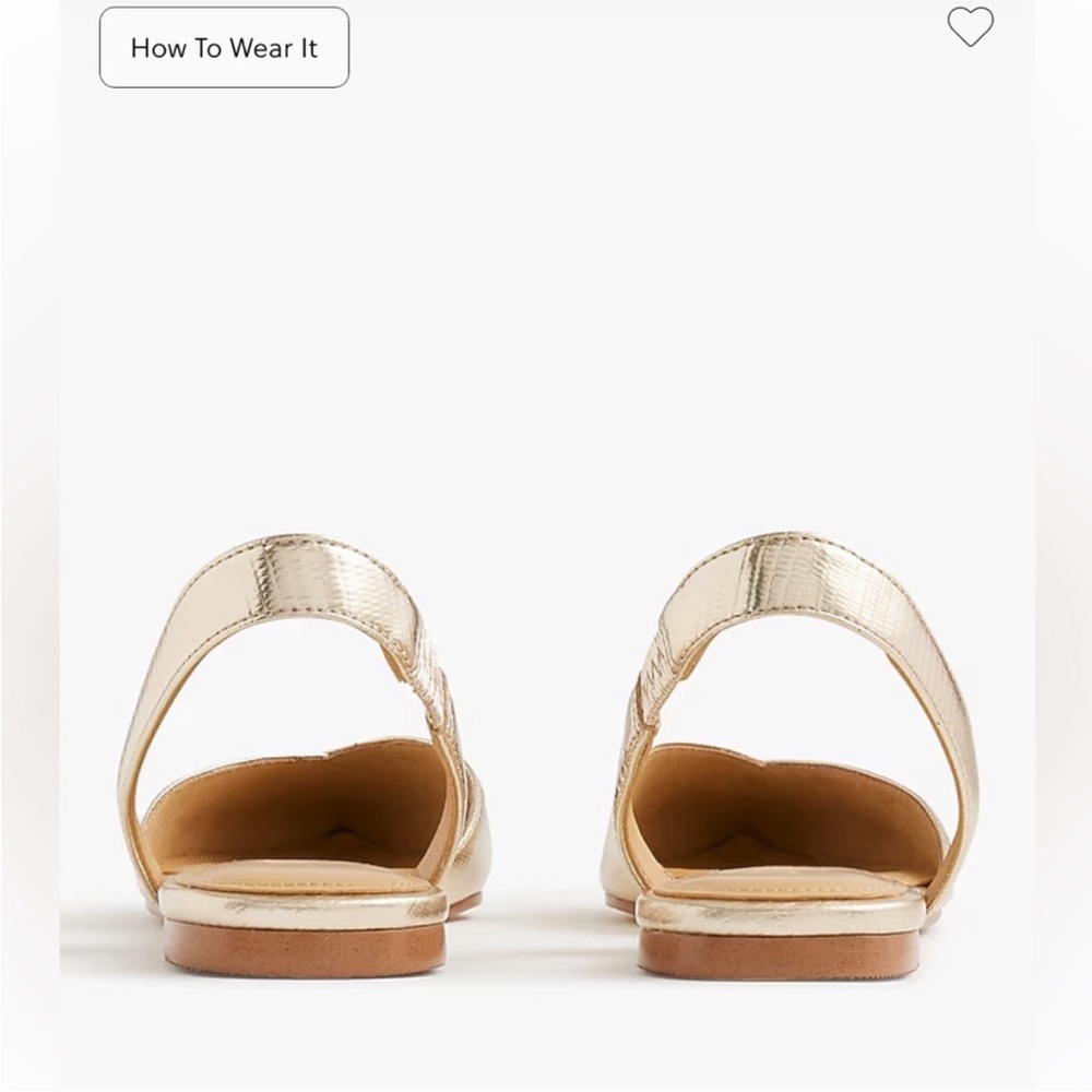 J.Crew • lightly used • Metallic Slingback Pumps in Gold BZ220 size 9.5 - Picture 2 of 8